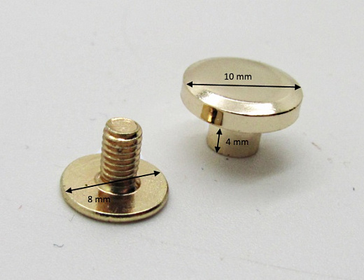 Винт декоративный ZJ-180723-4.0 mm Q-gold  в е .